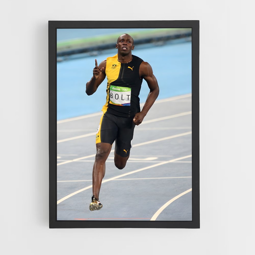 Poster L'Éclair de Sprint – affiche Athlétisme (vue 2)